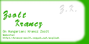 zsolt krancz business card